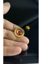 İsimli Ayyıldız 925 Ayar Gümüş Yaka Rozeti