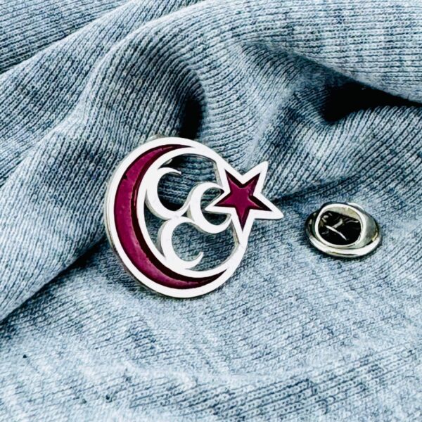 MHP 3 Hilal Ayyıldız 925 Ayar Gümüş Yaka Rozeti