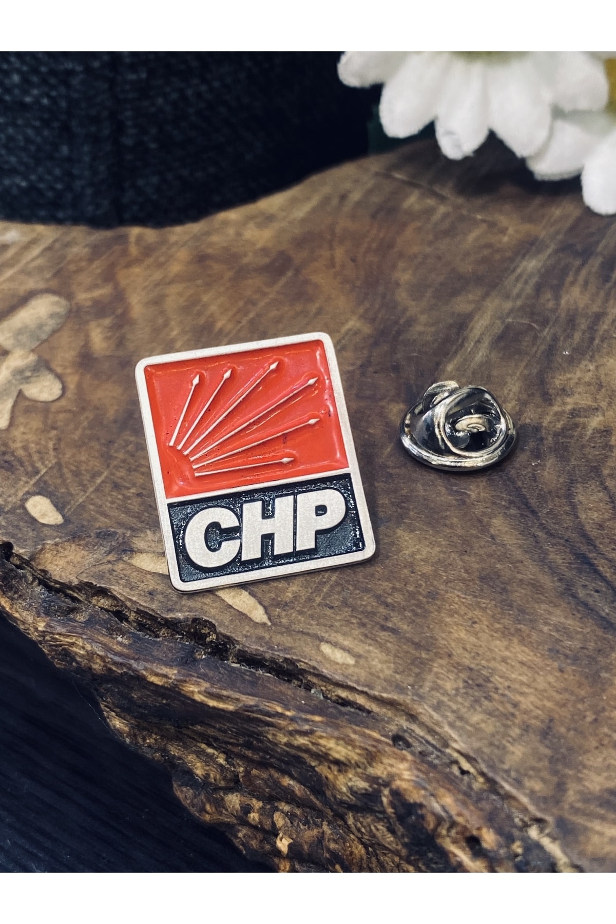 CHP 925 Ayar Gümüş Yaka Rozeti CHP 925 Ayar Gümüş Yaka Rozeti