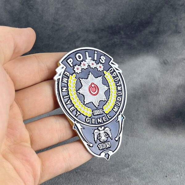EGM Polis Lacivert Demir Cüzdan Rozeti