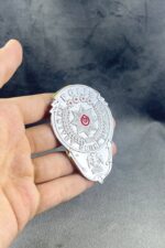 Egm Polis Krom Parlak Demir Cüzdan Rozeti