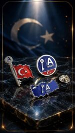 Anahtar Parti 3 Adet Yaka Rozeti