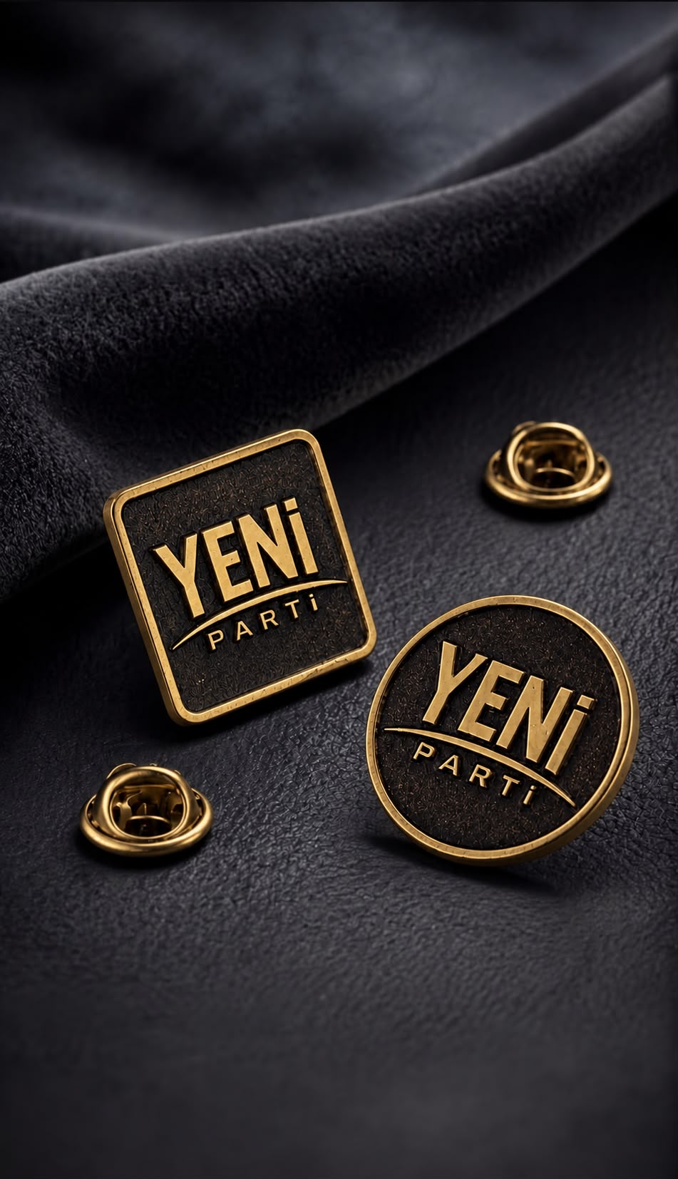 Yeni Parti Özel Tasarım İkili Set Yaka Rozeti Yeni Parti Özel Tasarım İkili Set Yaka Rozeti