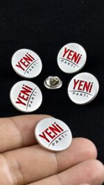 Yeni Parti Yaka Rozeti Yuvarlak Model