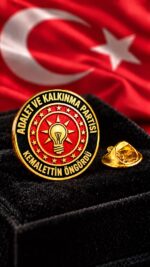 AKP Kişiye Özel Altın Kaplama Yaka Rozeti