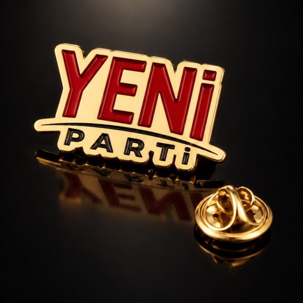 Yeni Parti Özel Kesim Altın Kaplama Yaka Rozeti