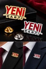 Yeni Parti Özel Kesim Yaka Rozeti İkili Set